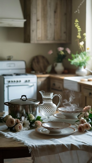 Kuchenny kącik z talerzem