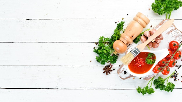 Zestaw świeżych składników na stole